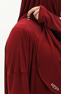 Claret Red 2 Piece Abaya