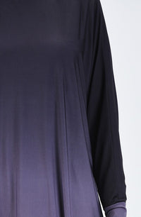 Lilac Bat Sleeve Double Shade Abayas